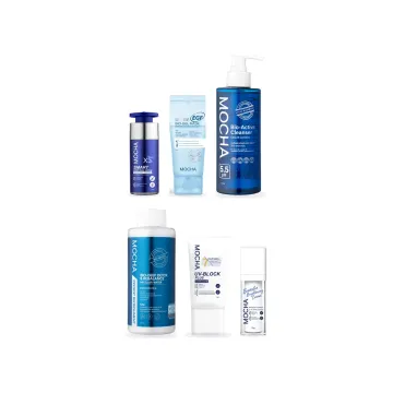 Bộ 6 món dưỡng sáng có Serum: Nước tẩy trang Bio-Deep Detox, Sữa rửa mặt Bio-Active Cleanser, Kem chống nắng UV-Block Plus, Ultra EGF Bio-Gel Mask, Serum Smart First Care, Biovector Brightening Cream