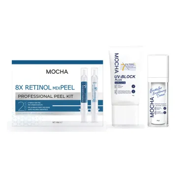 Combo Peel + Biovector + Kem chống nắng: Retinol mixPEEL Kit, Biovector Brightening Cream, Kem chống nắng UV-Block Plus