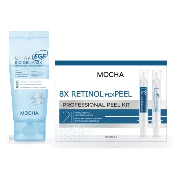 Combo Peel + Mặt nạ Gel EGF: Retinol mixPEEL Kit, Ultra EGF Bio-Gel Mask