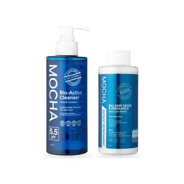 Combo Tẩy trang + Sữa rửa mặt: Nước tẩy trang Bio-Deep Detox, Sữa rửa mặt Bio-Active Cleanser