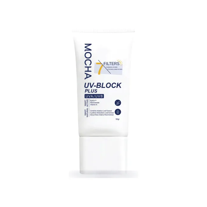 Tuýp kem chống nắng Mocha UV-Block Plus 50gr, 7 màng lọc